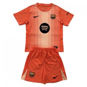 Jalkapallo Pelipaidat/Peliasut FC Barcelona Maalivahti Lasten 2025-26 Oranssi