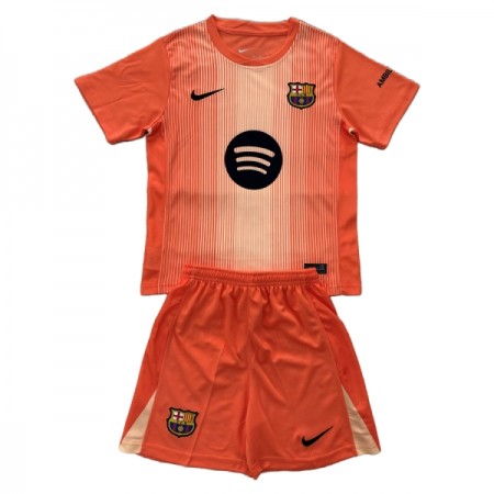 Jalkapallo Pelipaidat/Peliasut FC Barcelona Maalivahti Lasten 2025-26 Oranssi