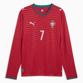 Jalkapallo Pelipaidat/Peliasut Portugali Ronaldo 7 Kotipelipaita Mm-Kisat 2026 Pitkähihainen