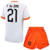 Jalkapallo Pelipaidat/Peliasut Alankomaat Frenkie de Jong 21 Lasten Vieraspelipaita Mm-Kisat 2026