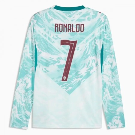 Jalkapallo Pelipaidat/Peliasut Portugali Ronaldo 7 Vieraspelipaita Mm-Kisat 2026 Pitkähihainen