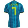 Jalkapallo Pelipaidat/Peliasut Kolumbia Luis Diaz 7 Vieraspelipaita Mm-Kisat 2026