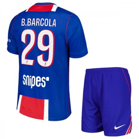 Jalkapallo Pelipaidat/Peliasut Paris Saint-Germain Bradley Barcola 29 Lasten Kotipelipaita 2026-27