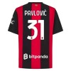 Jalkapallo Pelipaidat/Peliasut AC Milan Pavlovic 31 Kotipelipaita 2026-27 Jalkapallo Pelipaidat/Peliasut AC Milan Pavlovic 31 Kotipelipaita 2026-27