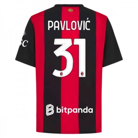 Jalkapallo Pelipaidat/Peliasut AC Milan Pavlovic 31 Kotipelipaita 2026-27 Jalkapallo Pelipaidat/Peliasut AC Milan Pavlovic 31 Kotipelipaita 2026-27