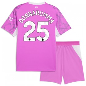 Jalkapallo Pelipaidat/Peliasut Manchester City Donnarumma 25 Maalivahti Lasten Vieraspelipaita 2026-27 Pinkki
