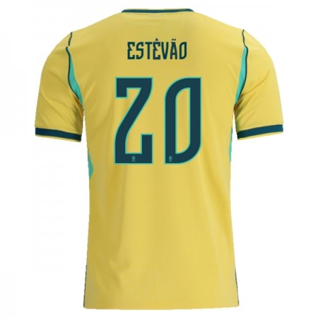 Jalkapallo Pelipaidat/Peliasut Brasilia Estevao 20 Kotipelipaita Mm-Kisat 2026