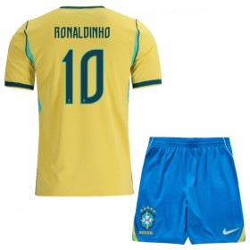 Jalkapallo Pelipaidat/Peliasut Brasilia Ronaldinho 10 Lasten Kotipelipaita Mm-Kisat 2026