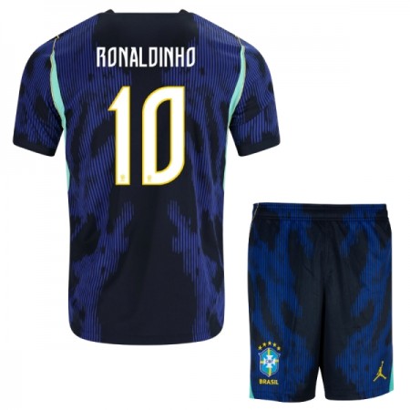 Jalkapallo Pelipaidat/Peliasut Brasilia Ronaldinho 10 Lasten Vieraspelipaita Mm-Kisat 2026