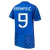 Jalkapallo Pelipaidat/Peliasut Kroatia Kramaric 9 Vieraspelipaita Mm-Kisat 2026 Jalkapallo Pelipaidat/Peliasut Kroatia Kramaric 9 Vieraspelipaita Mm-Kisat 2026