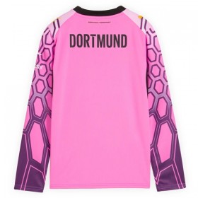 Jalkapallo Pelipaidat/Peliasut Borussia Dortmund Maalivahti Lasten Vieraspelipaita 2026-27 Pinkki Pitkähihainen