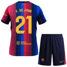 Jalkapallo Pelipaidat/Peliasut FC Barcelona Frenkie de Jong 21 Lasten Kotipelipaita 2026-27
