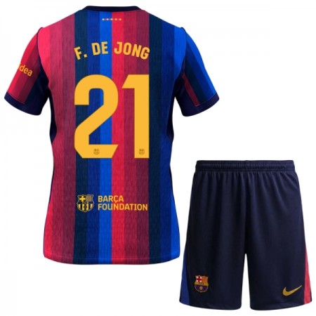 Jalkapallo Pelipaidat/Peliasut FC Barcelona Frenkie de Jong 21 Lasten Kotipelipaita 2026-27