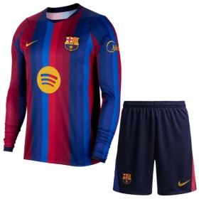 Jalkapallo Pelipaidat/Peliasut FC Barcelona Lasten Kotipelipaita 2026-27 Pitkähihainen