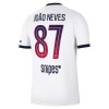 Jalkapallo Pelipaidat/Peliasut Paris Saint-Germain Joao Neves 87 Vieraspelipaita 2026-27