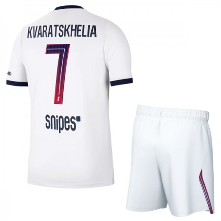 Jalkapallo Pelipaidat/Peliasut Paris Saint-Germain Kvaratskhelia 7 Lasten Vieraspelipaita 2026-27