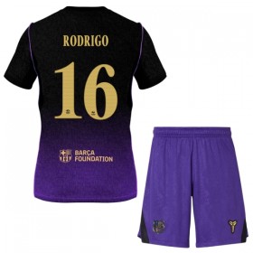 Jalkapallo Pelipaidat/Peliasut FC Barcelona Rodrigo 16 Lasten Vieraspelipaita 2026-27