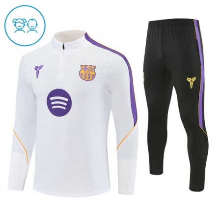 Lasten Barcelona Training Huppari 2026-27 Valkoinen 1/4-Zip Lasten Barcelona Training Huppari 2026-27 Valkoinen 1/4-Zip