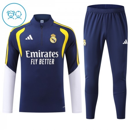 Lasten Real Madrid Training Huppari 2026-27 Sininen 1/4-Zip Lasten Real Madrid Training Huppari 2026-27 Sininen 1/4-Zip