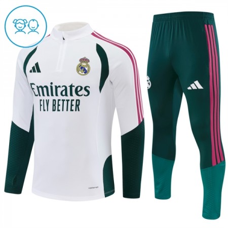 Lasten Real Madrid Training Huppari 2026-27 Valkoinen 1/4-Zip Lasten Real Madrid Training Huppari 2026-27 Valkoinen 1/4-Zip