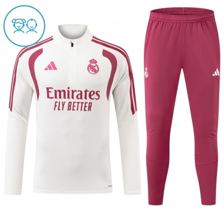 Lasten Real Madrid Training Huppari 2026-27 Valkoinen 1/4-Zip Lasten Real Madrid Training Huppari 2026-27 Valkoinen 1/4-Zip